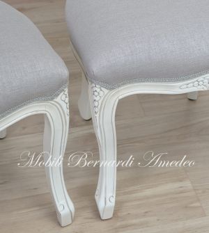 SE09 SL Parisian Chair White Lacquered Padded Seat And Backrest Vienna 06